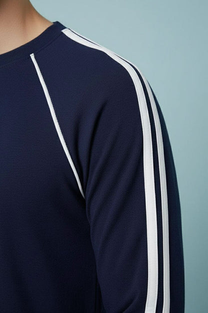 Men's Striped Raglan Sleeve Tee Shirt