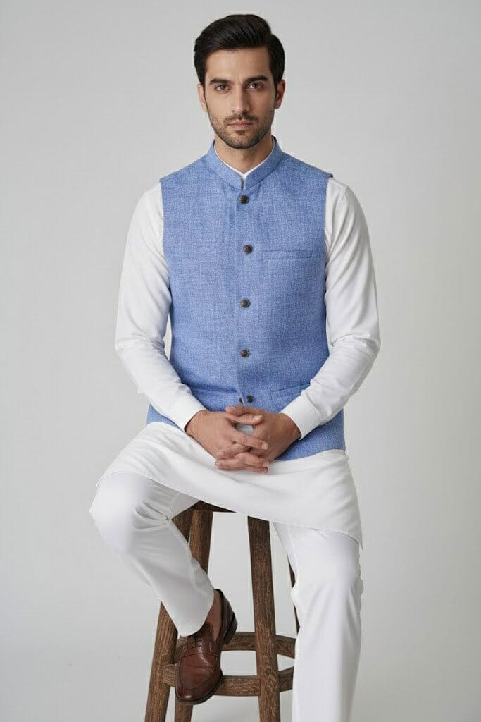 Ali Baba Men's Textured Premium Waistcoat