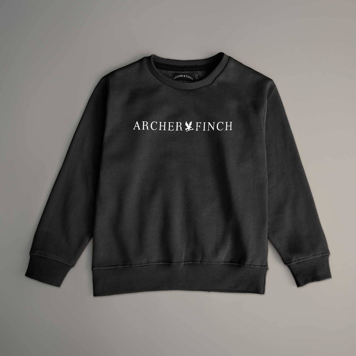 A&F Boy's Archer & Finch Printed Fleece Sweat Shirt Boy's Sweat Shirt LFS Black 3-4 Years 