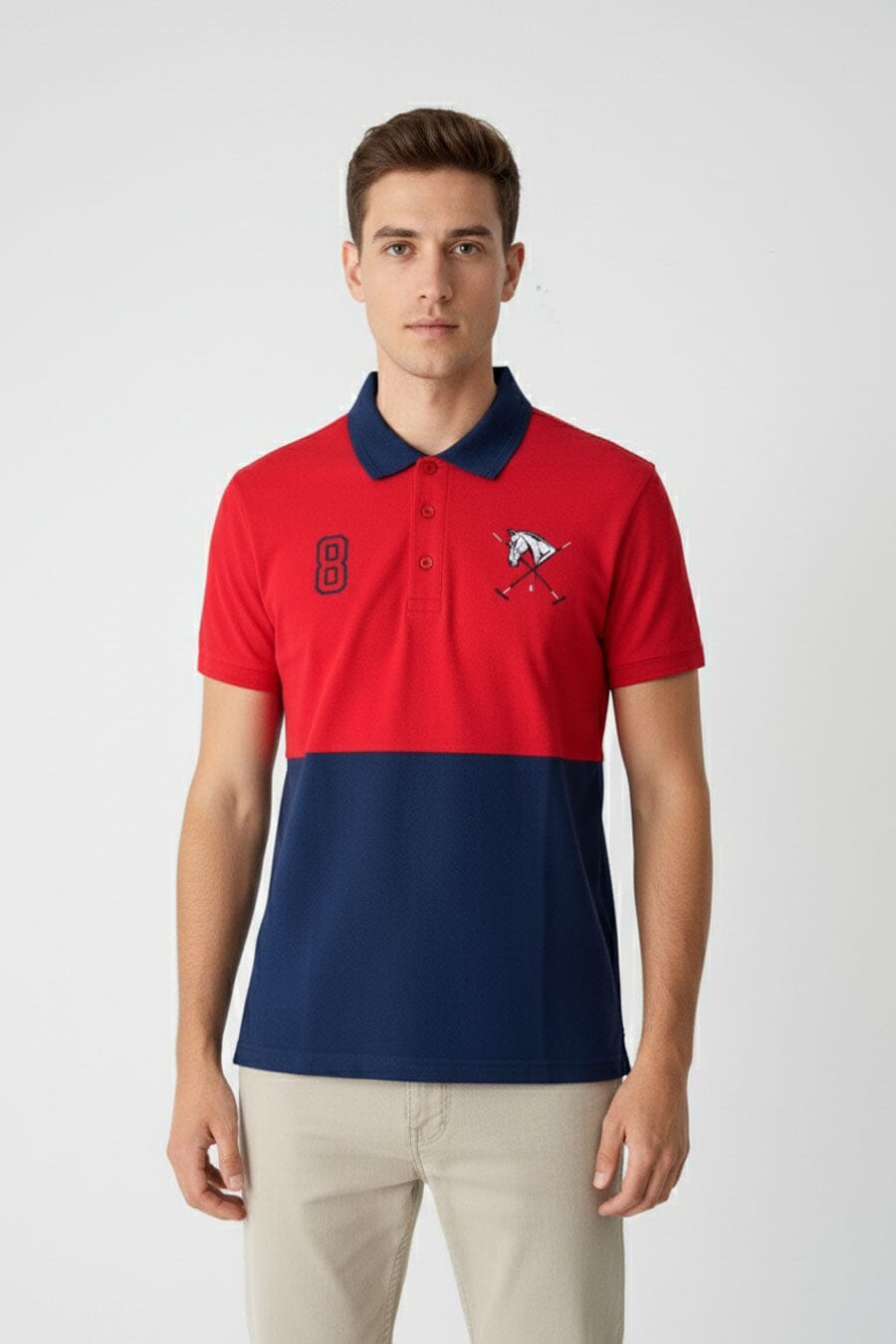 Polo Republica Men's Color-Block Polo Shirt
