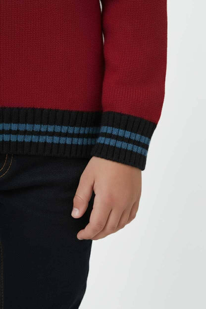 Yes Mom Boy's Broome Quarter Zipper Knitted Sweater