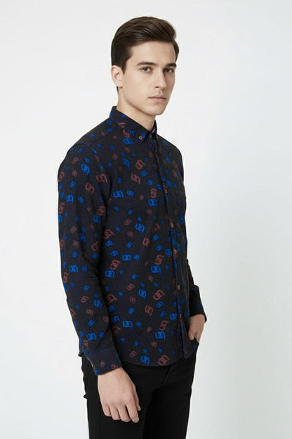 Scanners Men's Printed Casual Shirt