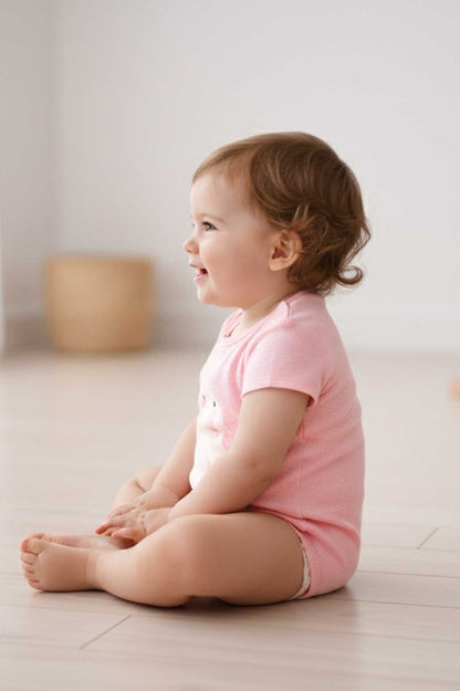 Polo Republica Girl's Strawberry Bunny Romper