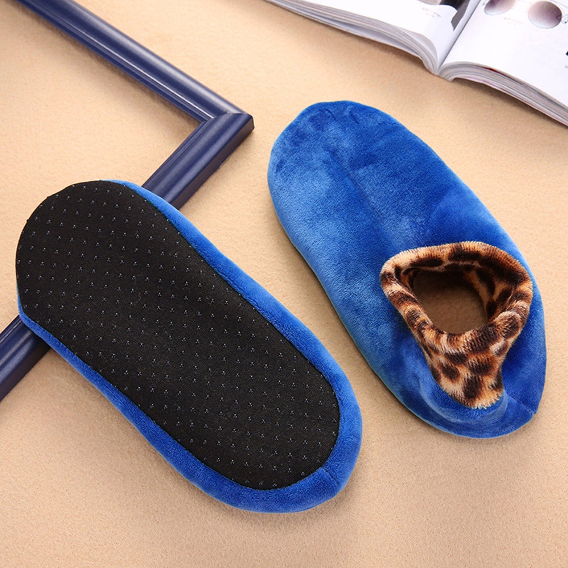 Raifun Women's Cushioned Anklet Velvet Socks Socks SRL Blue EUR 35-40 