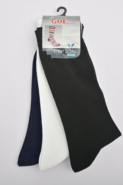 Gol Men's CLP Cotton Regular Dress Socks - Pack Of 3 Pairs
