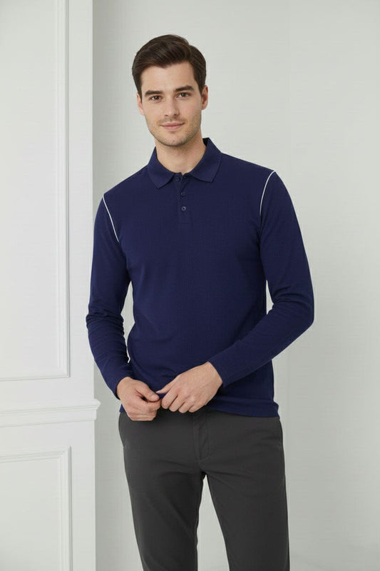 Men's Contrast Piping Polo Shirt