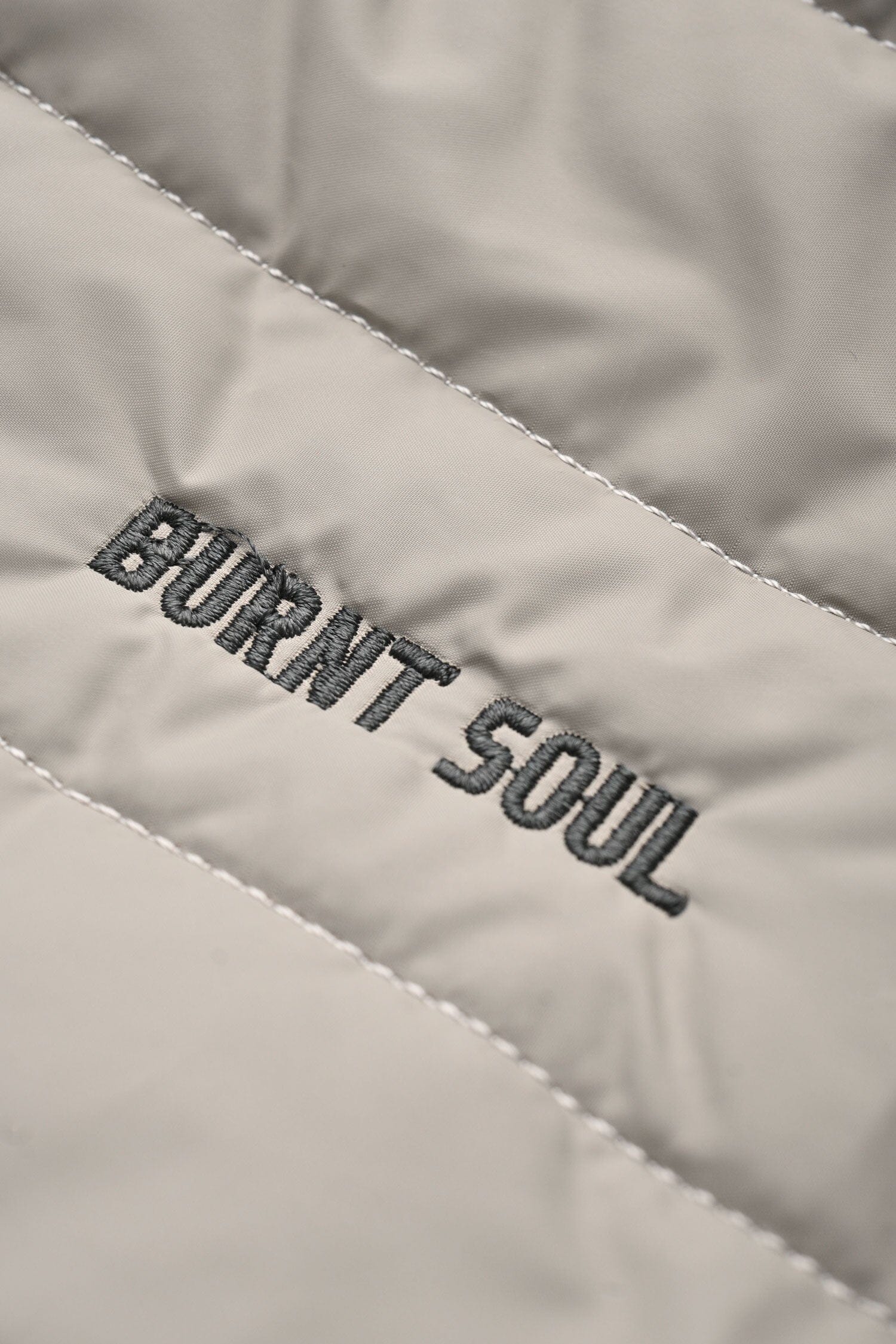 Burnt Soul Men's Logo Embroidered Body Warmer Puffer Gilet