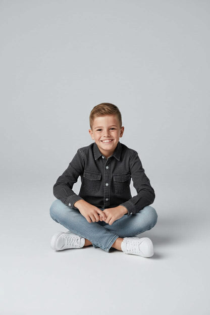 Styles Republic Boy's Basic Denim Casual Shirt
