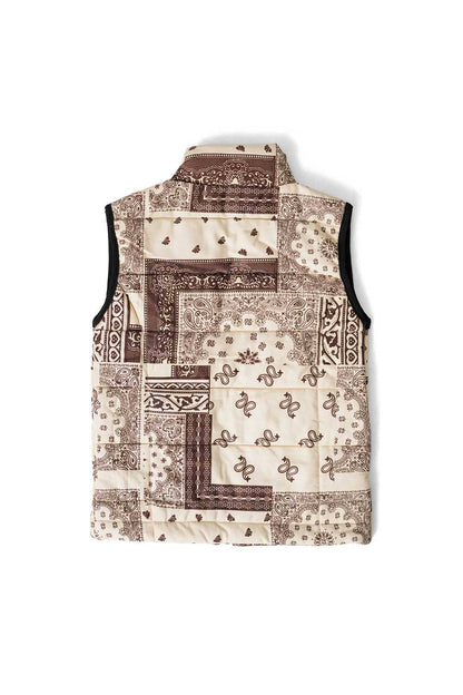 Boy's Printed Premium Puffer Gilet
