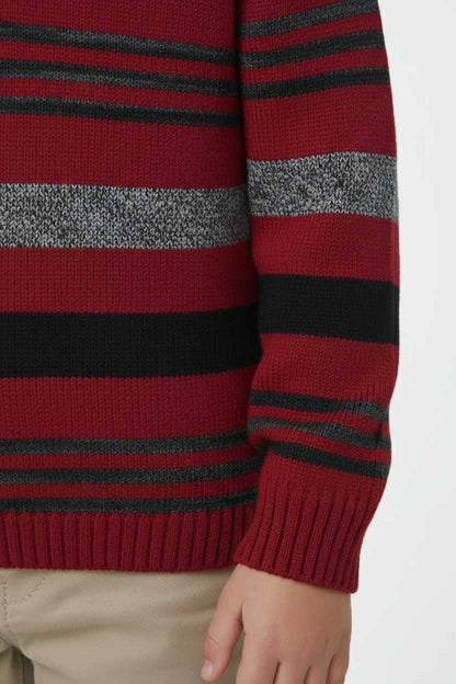 Yes Mom Boy's Quarter Zipper Knitted Sweater