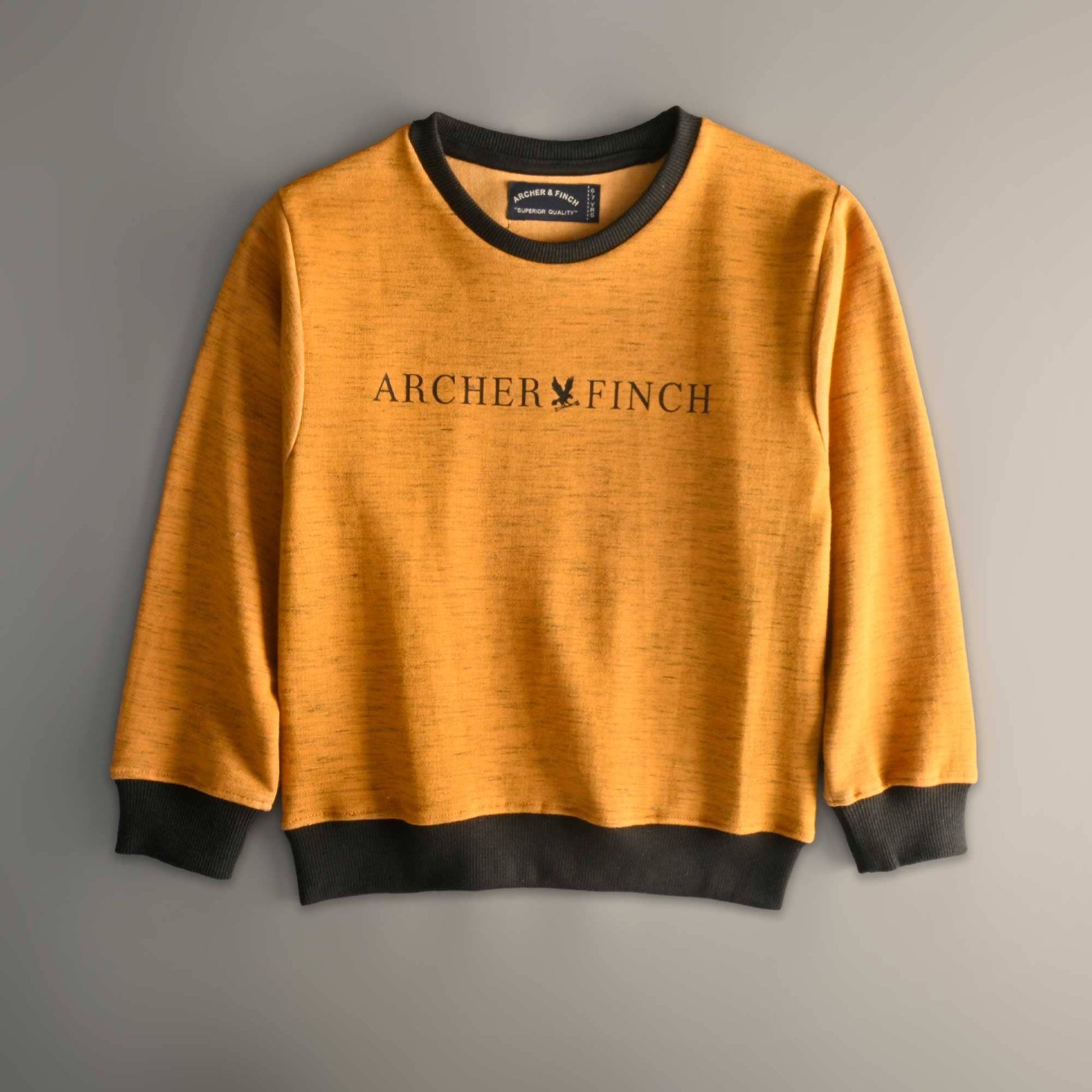 Archer & Finch Boy's Printed Terry Sweat Shirt Boy's Sweat Shirt LFS Caramel 3-4 Years 
