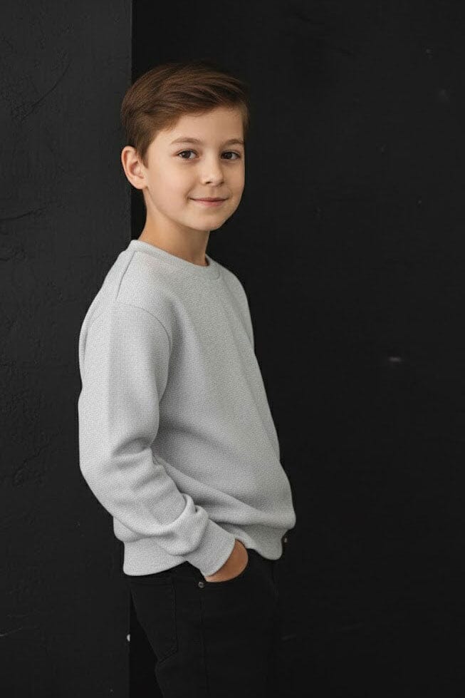 Max 21 Boy's Textured Fleece Sweat Shirt