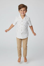 Styles Republic Boy's Floral Short Sleeve Casual Shirt
