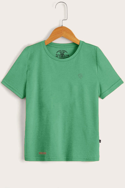 RR Kid's Logo Printed Short Sleeve Tee Shirt Boy's Tee Shirt Usman Traders Aqua Green 2-3 Years 