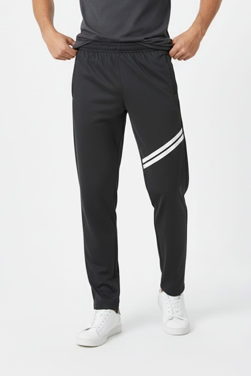 Men's Diagonal Striped Activewear Trouser