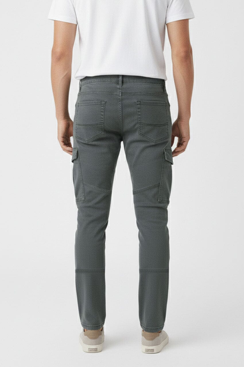 D&Co Men's Slim Fit Premium Cargo Denim