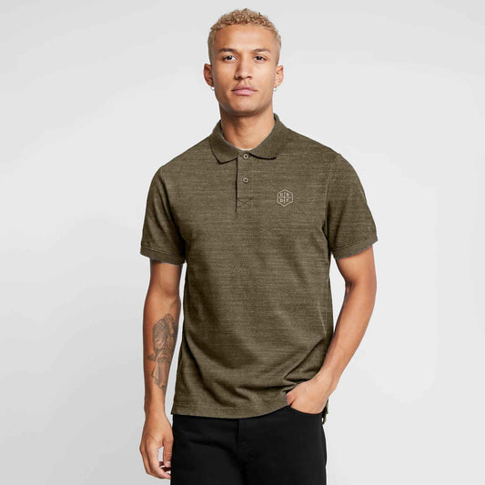 Dissident Men's Logo Design Short Sleeve Polo Shirt Men's Polo Shirt LFS Olive S 