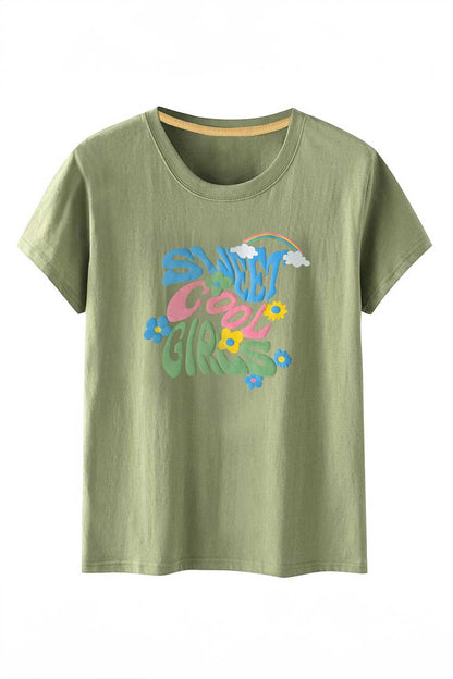 Cutie Girl's Puff Print Tee Shirt