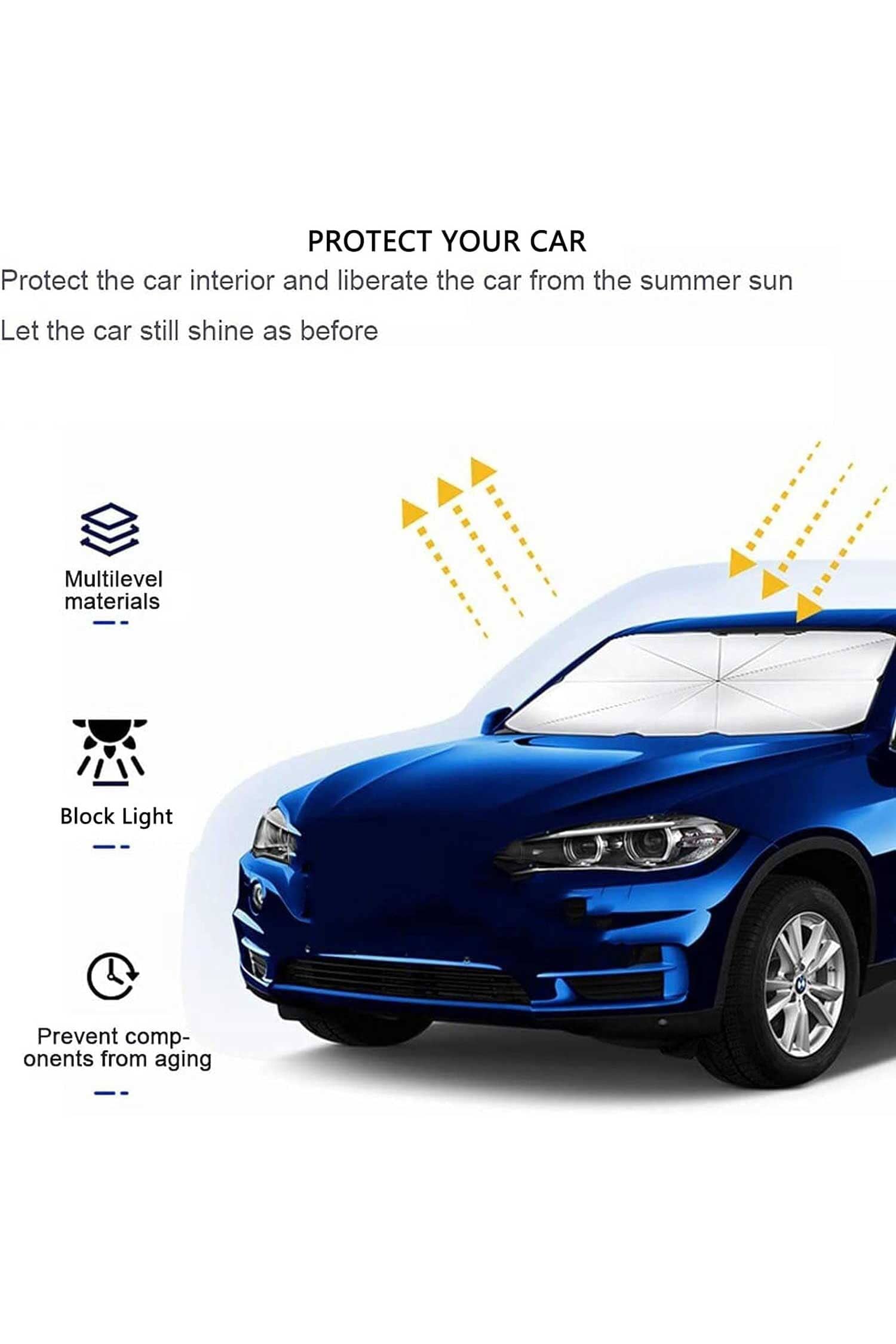 Car Windshield Sunshade Sun Visor Front Window Cover UV Heat Shield