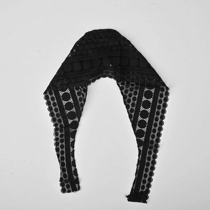 Women's Lovech Net Design Under Scarf Hijab Cap Women's Accessories De Artistic Black 