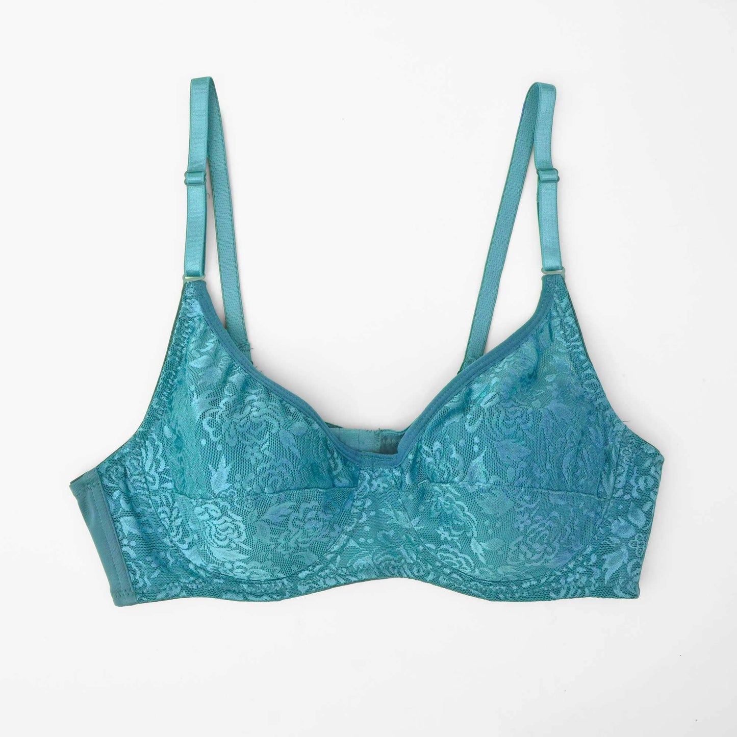 Women's Floral Lace Classic Wired Petite Bra Women's Lingerie SRL Teal 32 