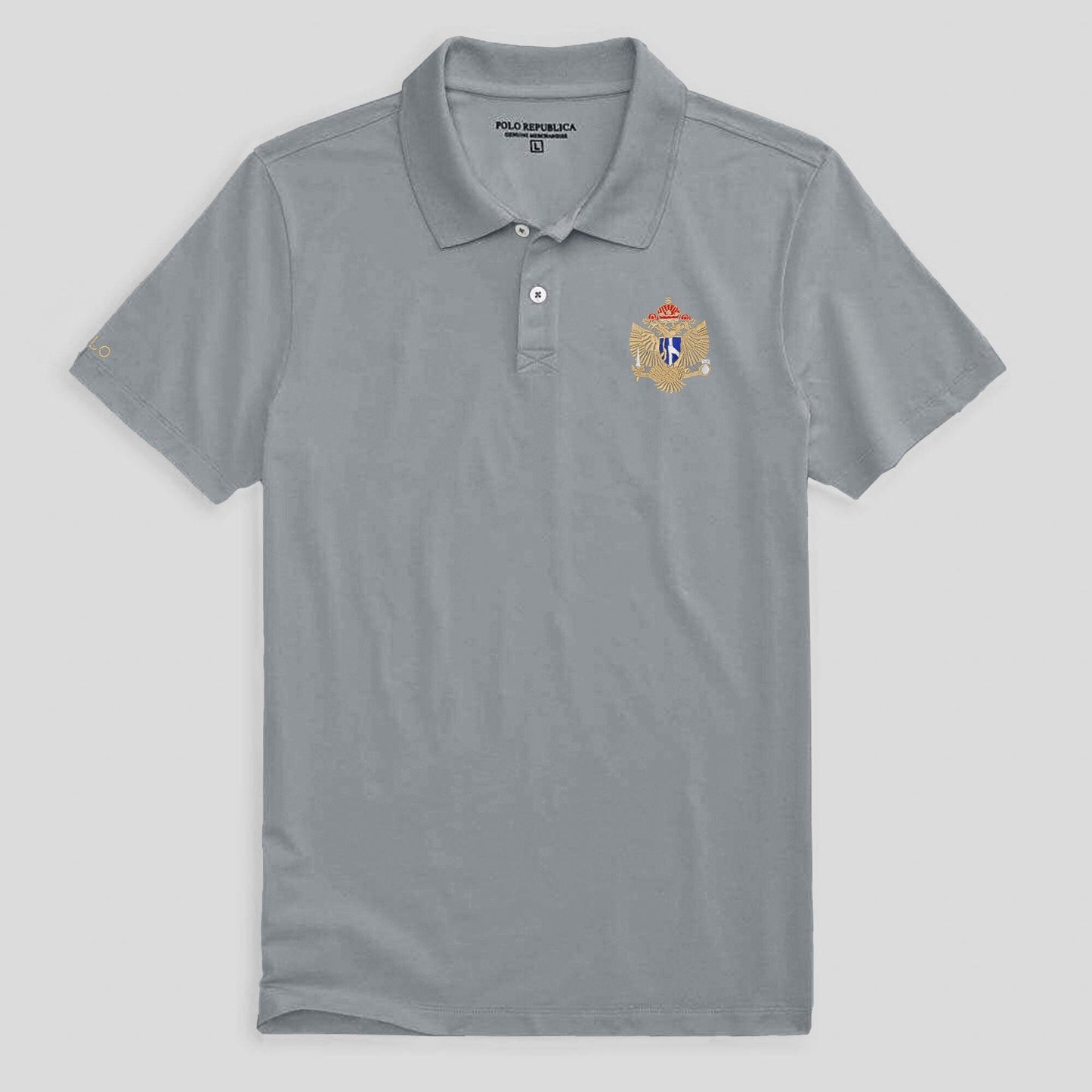 Polo Republica Men's Eagle Crest & Polo Embroidered Short Sleeve Polo Shirt
