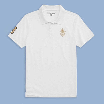 Polo Republica Men's PR Pony Crest & 3 Embroidered Short Sleeve Polo Shirt Men's Polo Shirt Polo Republica 