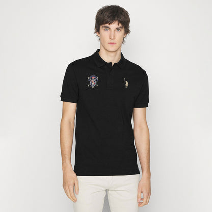 Polo Republica Men's Signature Pony & 3 Crest Embroidered Short Sleeve Polo Shirt