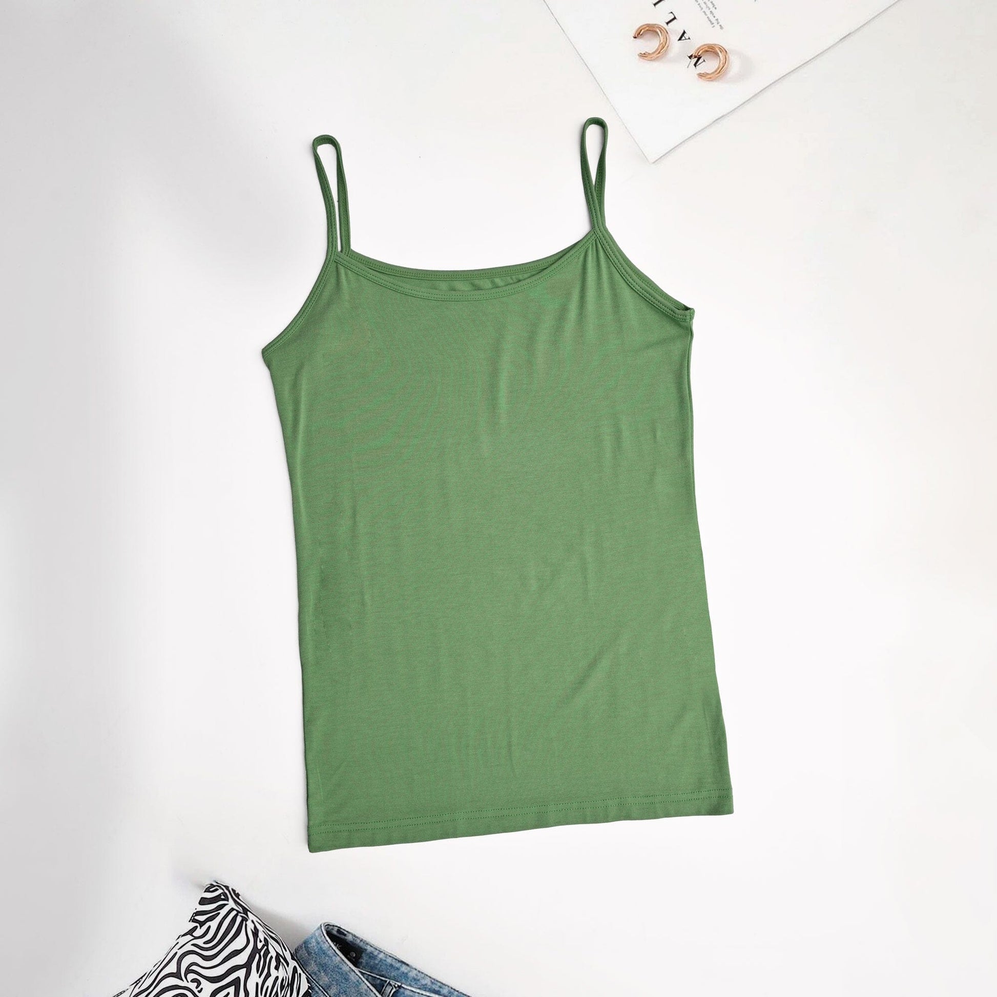 Women's Nicosia Comfortable Tank Top Women's Tee Shirt SRL Bottle Green M 