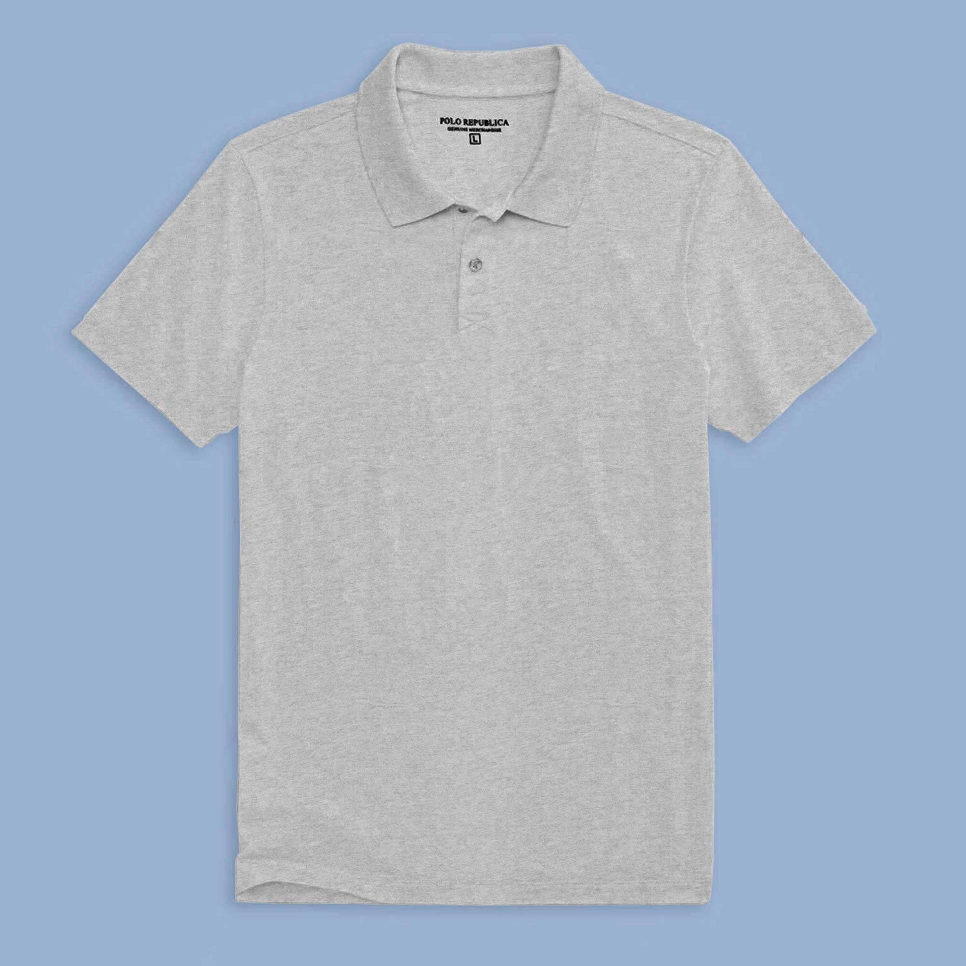 Polo Republica Men's Essentials Short Sleeve Polo Shirt Men's Polo Shirt Polo Republica Melange Grey S 