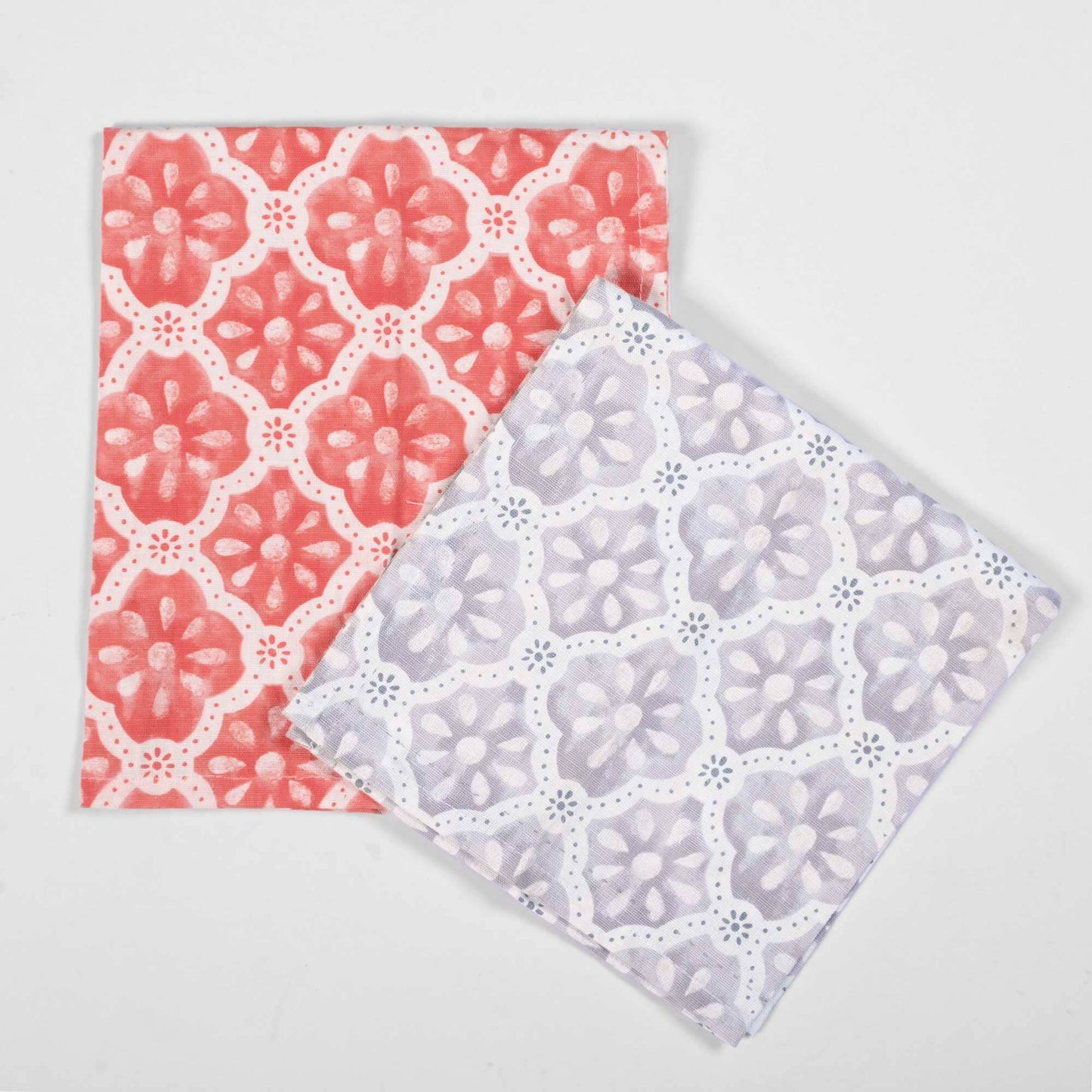 Hermel Towelette Cloth Napkin - Pack of 2 Home Supplies De Artistic Red & Grey 
