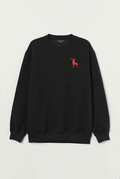 Polo Republica Men's Deer Embroidered Fleece Sweat Shirt