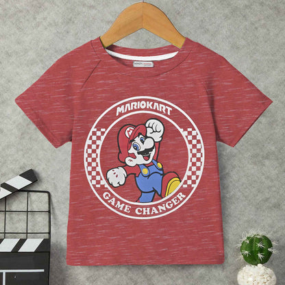 Minoti Kid's Mariokart Printed Tee Shirt Boy's Tee Shirt SZK Red 3-4 Years 