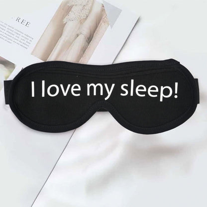 Polo Republica 'Sustainable Comfort' Eye Mask for Sleeping Eyewear Polo Republica Black I Love My Sleep 