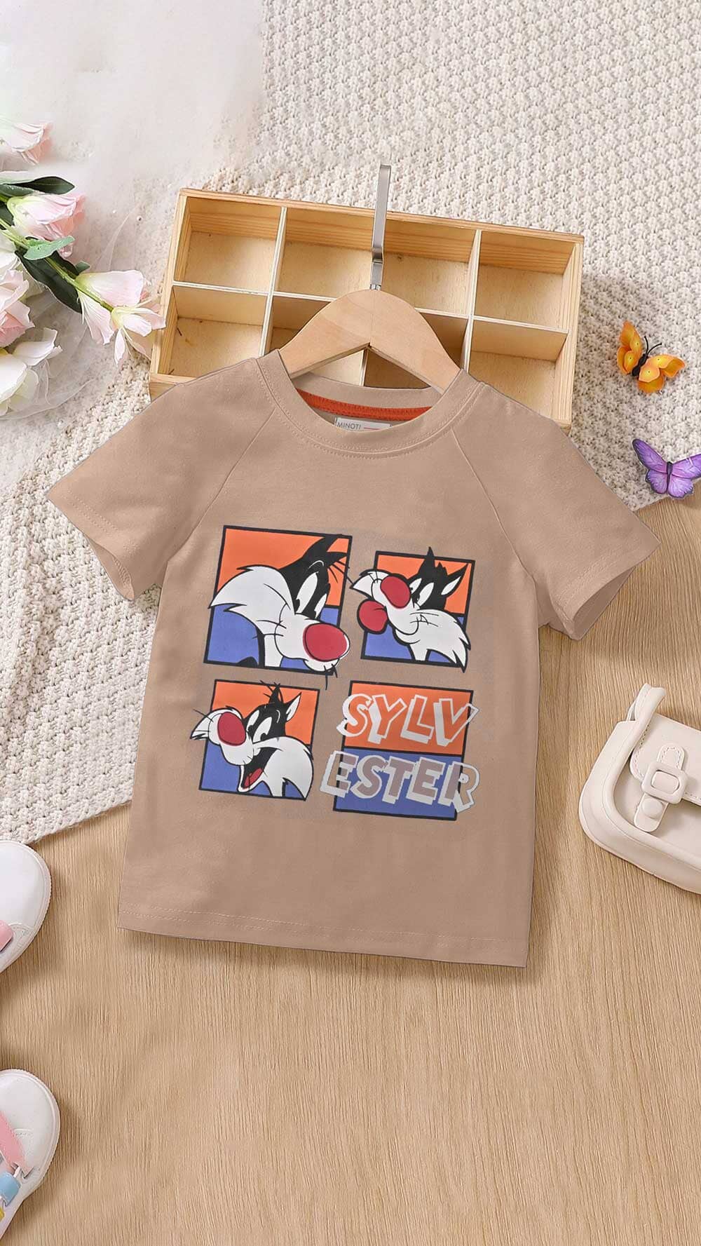 Minoti Kid's Sylv Ester Printed Tee Shirt Boy's Tee Shirt SZK 