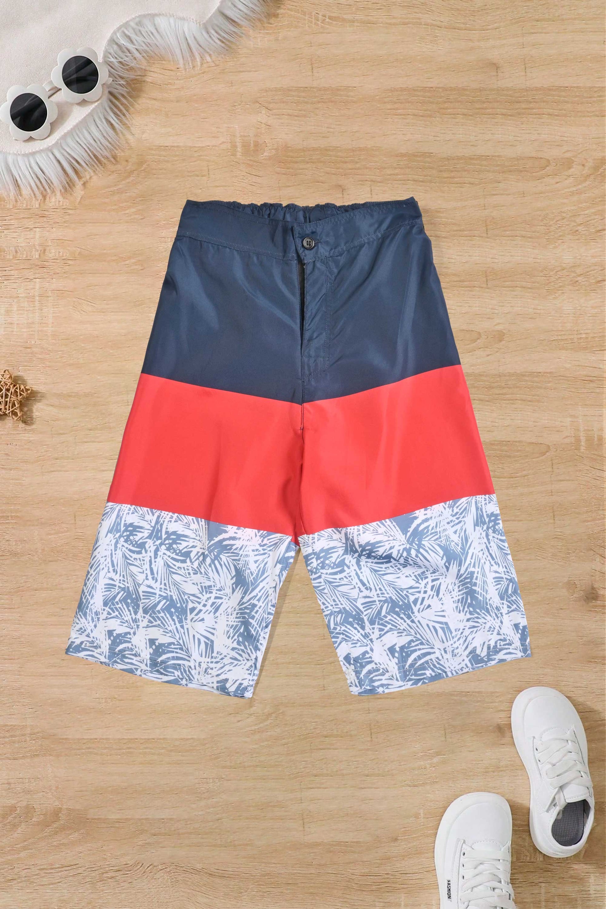 Noco Boy's Palm Tree Printed Shorts Kid's Shorts HM Garments (Sale Basis) 