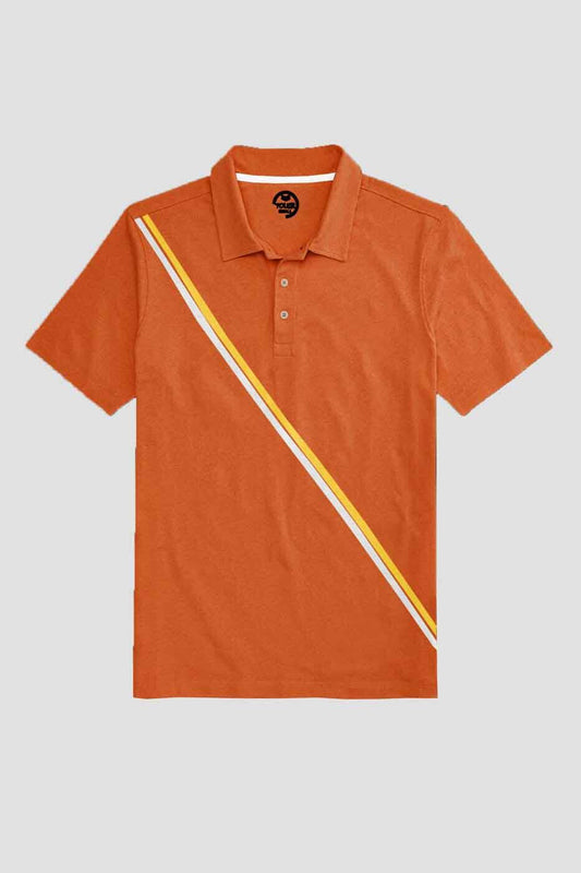 Poler Men's Contrast Colour Stripes Polo Shirt