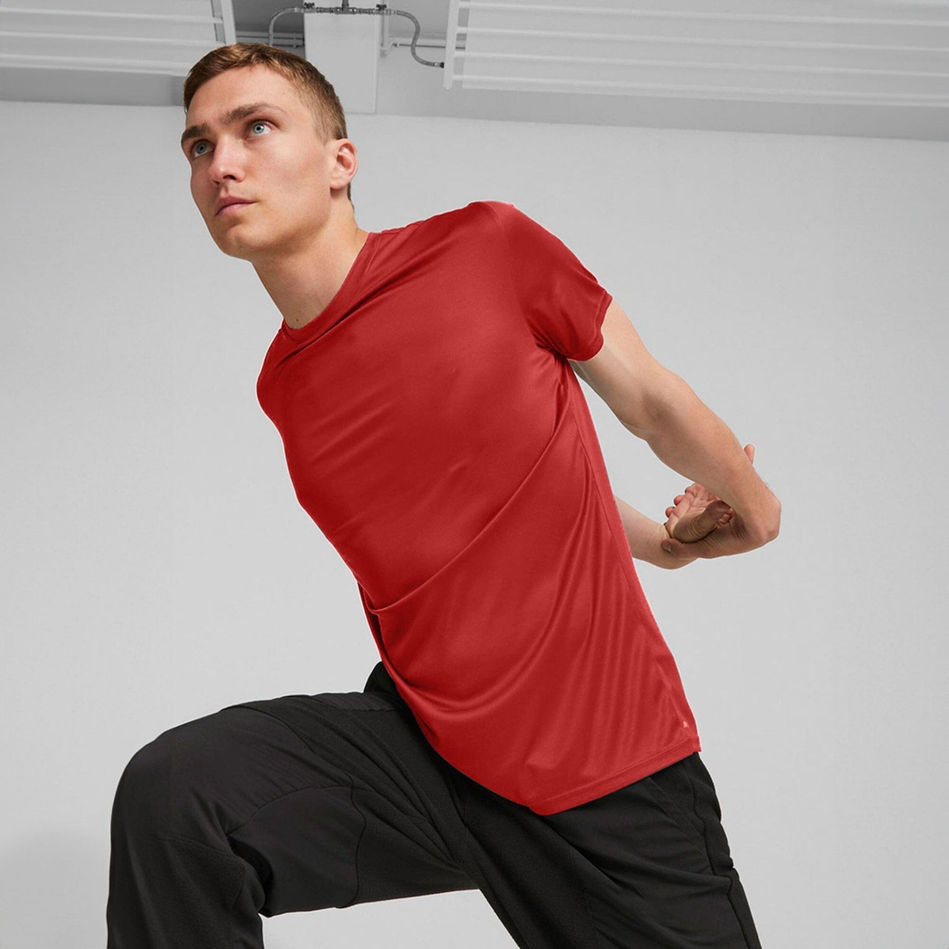 Fevlo Men's Solid Design Activewear Classic Tee Shirt Men's Tee Shirt Yasir Bin Asad (Sale Basis) Red XS 