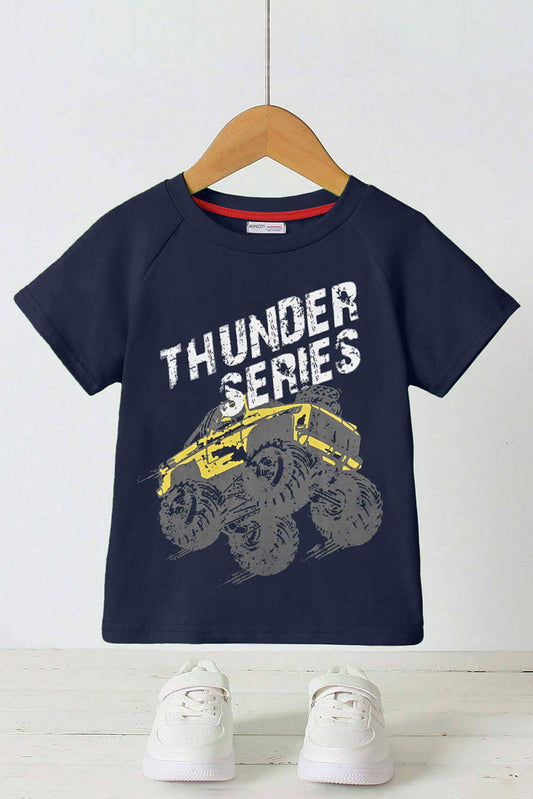 Minoti Kid's Thunder Jeep Printed Tee Shirt Boy's Tee Shirt SZK 