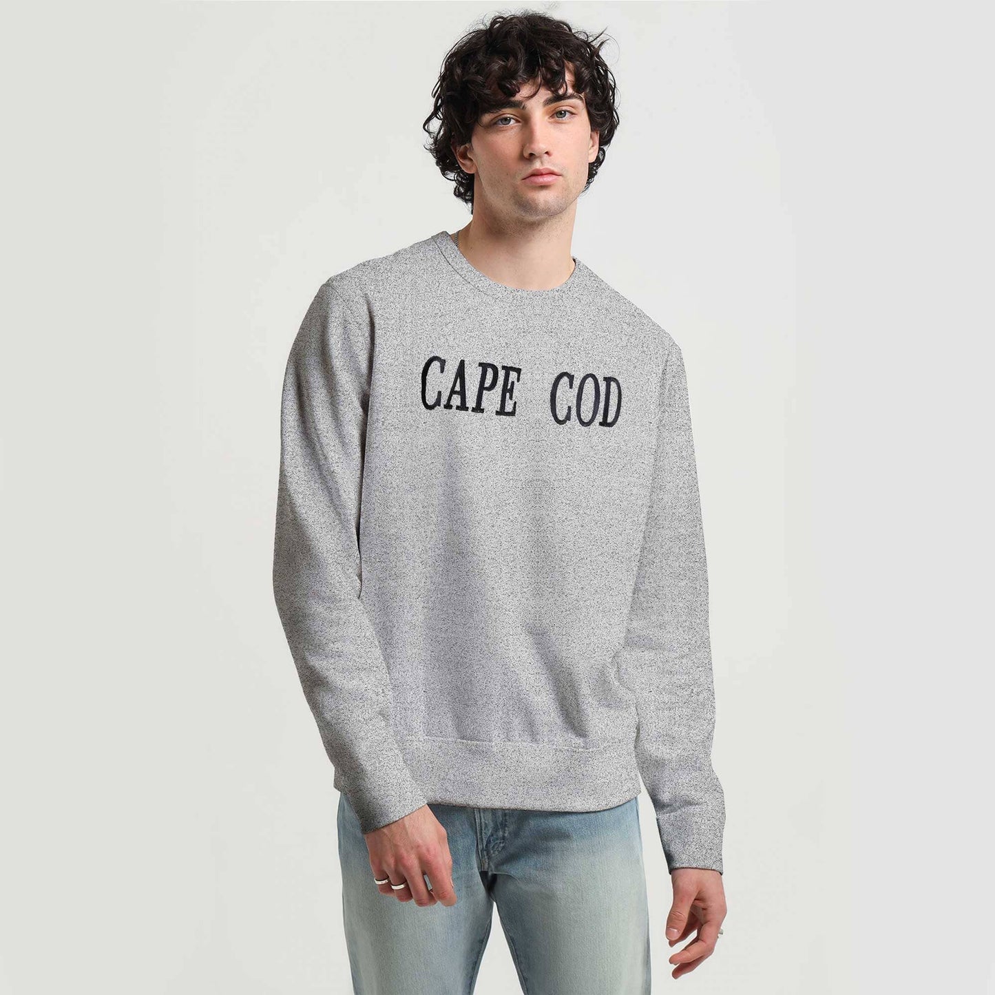 Men's Hampton Beach Embroidered Terry Sweat Shirt Men's Sweat Shirt First Choice Grey Cape Cod S