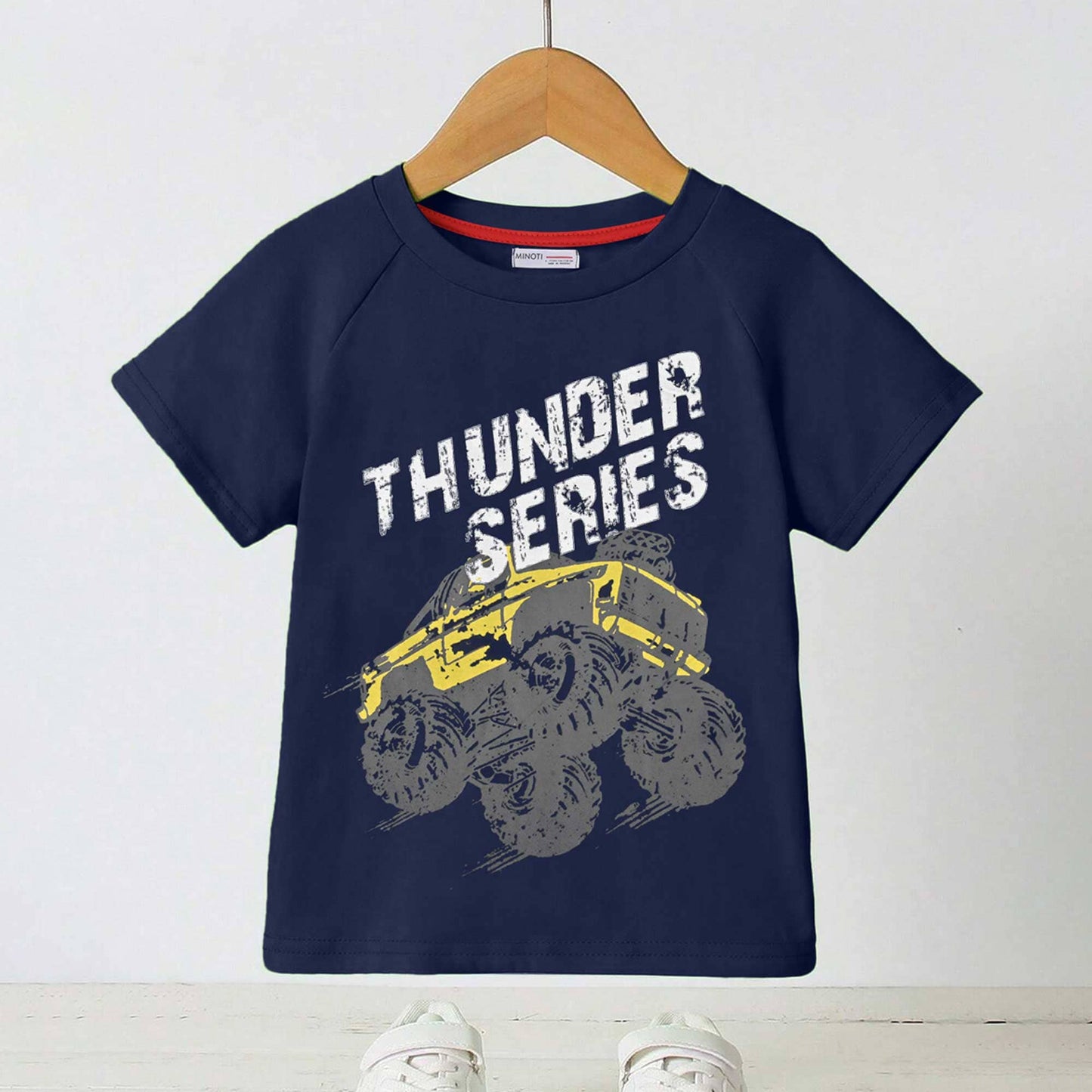 Minoti Kid's Thunder Series Printed Tee Shirt Boy's Tee Shirt SZK Navy 3-4 Years 