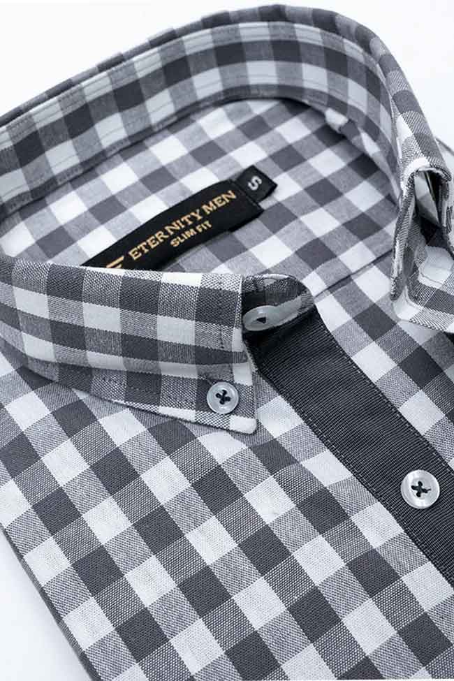 Eternity Men's Slim Fit Shepherd Check Casual Shirt