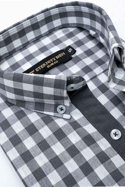 Eternity Men's Slim Fit Shepherd Check Casual Shirt