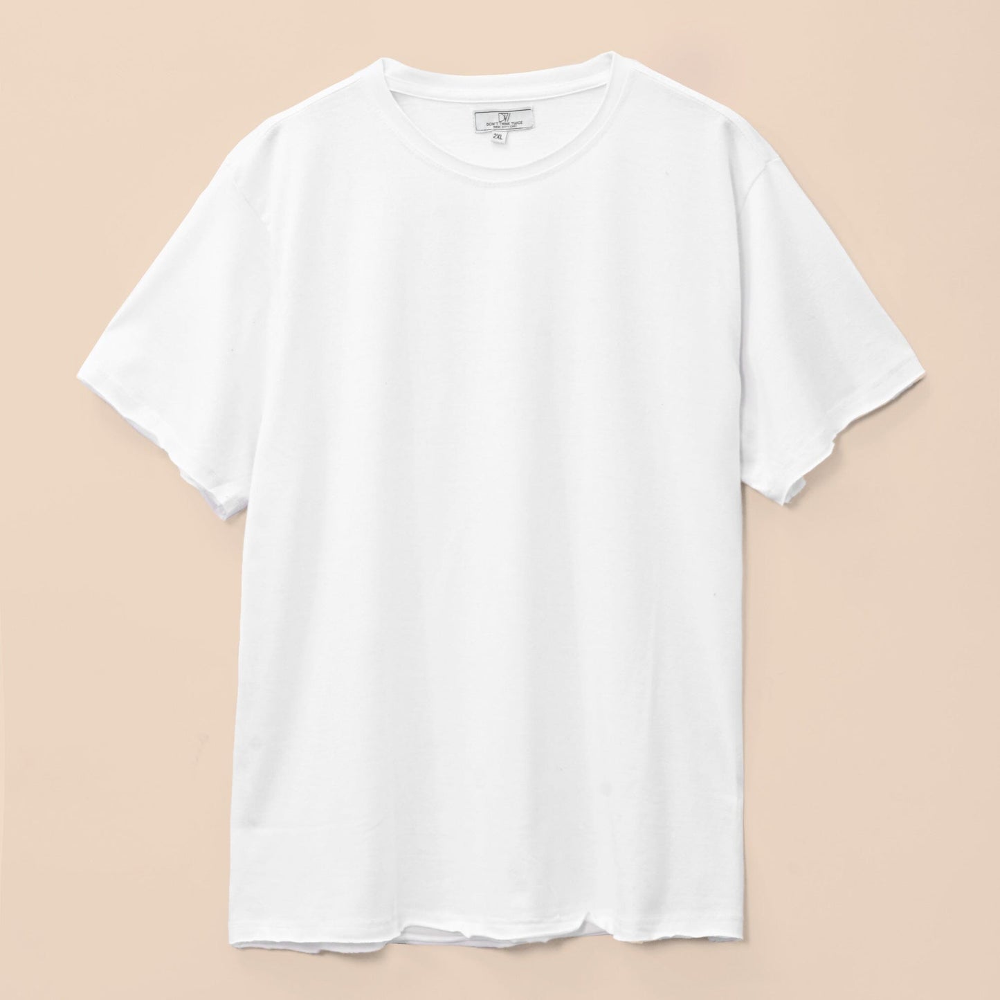 DT Men's Solid Design Short Sleeve Tee Shirt Men's Tee Shirt SZK White 2XL 
