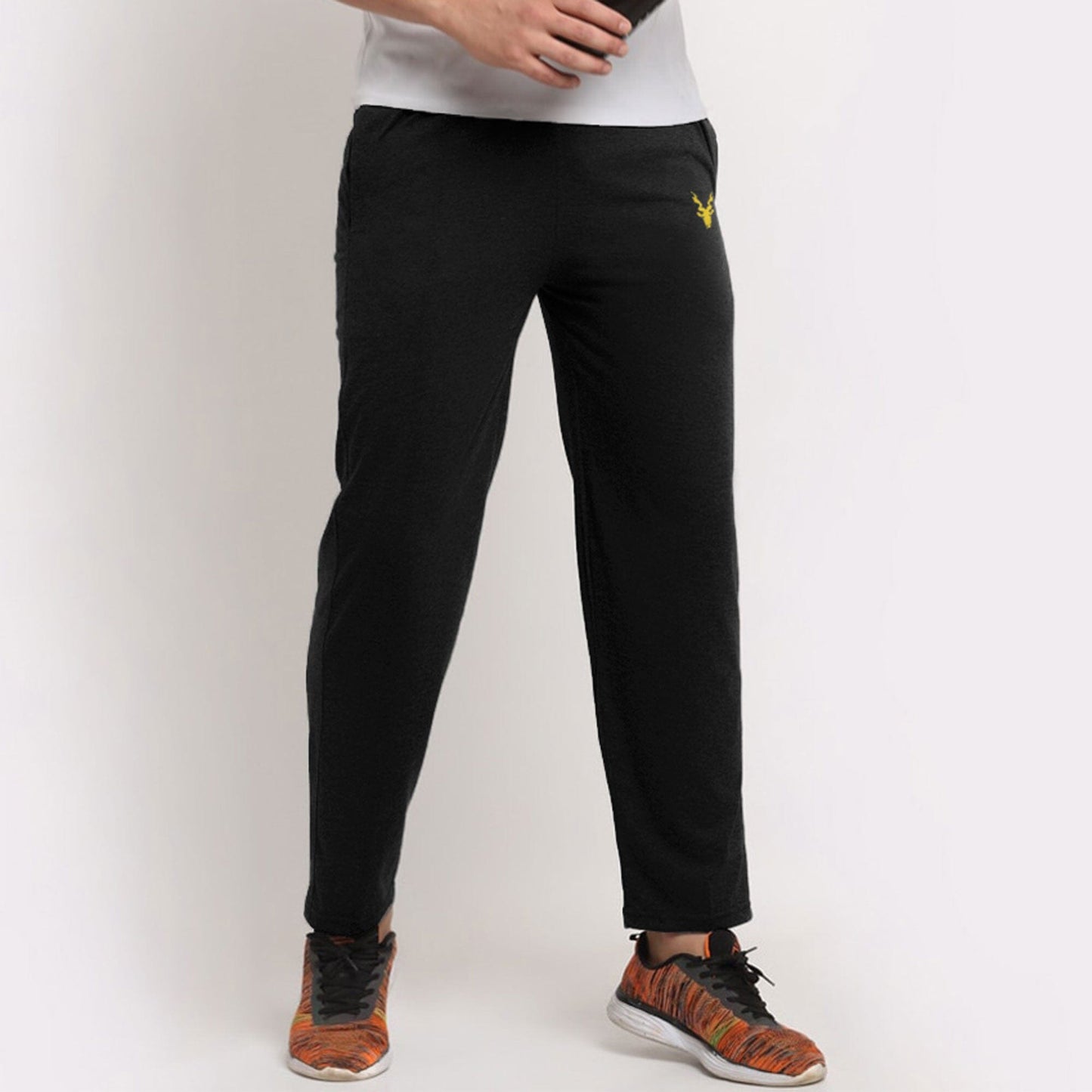 Richman Men's Markhor Logo Printed Trousers Men's Trousers ASE Black S 