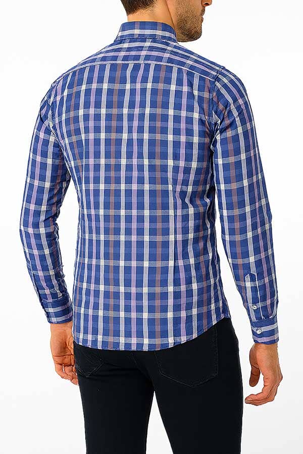 Eternity Men's Slim Fit Checkered Casual Shirt