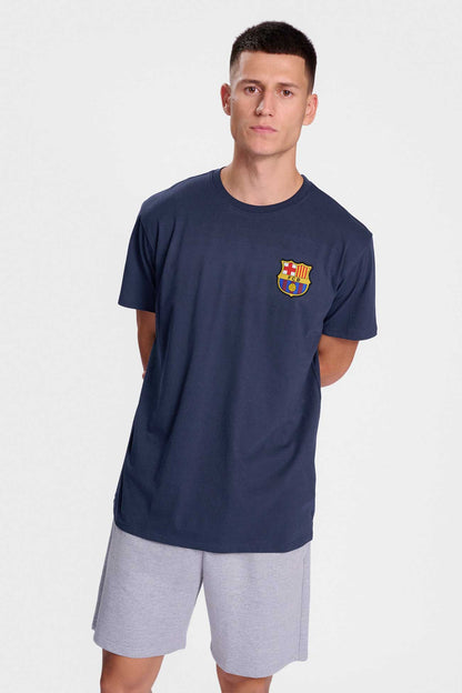 125 Men's Embroidered Barcelona Badge Tee Shirt