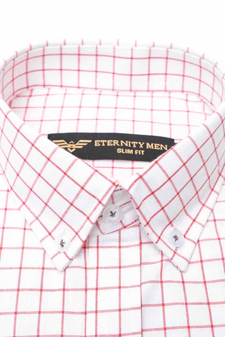 Eternity Men's Slim Fit Graph Check Casual Shirt