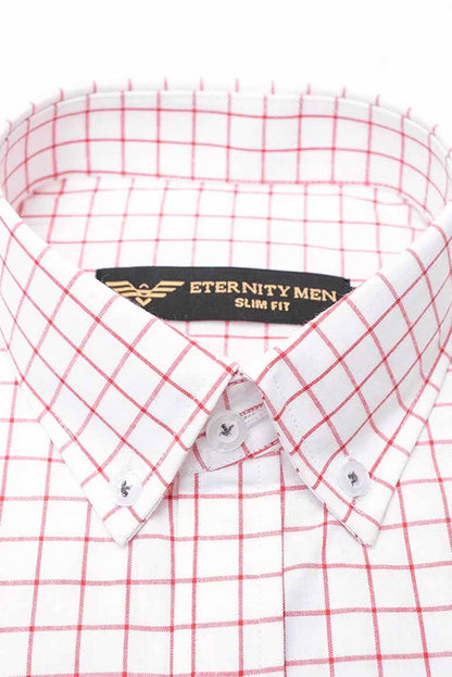 Eternity Men's Slim Fit Graph Check Casual Shirt