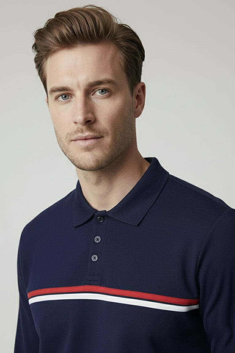 Men's Chest Striped Tee Shirt